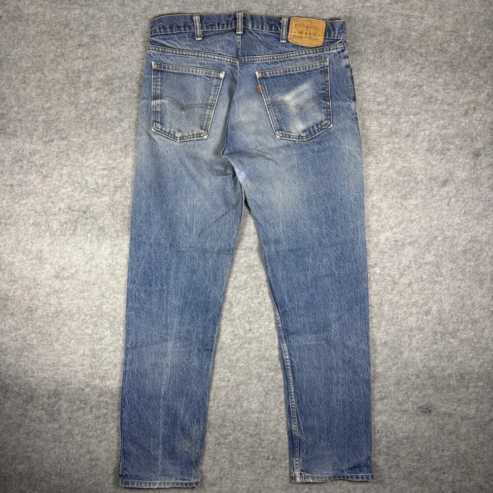 Vintage 90s Levis 505 Orange Tab Jeans Mens 34x31 Blue Straight Leg Made in USA